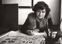 Medarda Pustajová at work (1978)