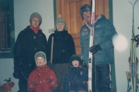 With grandchildren and their parents in Bukovina, 2014