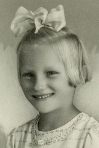 Six years old Marie Králová in portrait photo