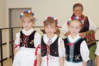 Jaroslava Svobodová with children from the Baráčník club, Týn nad Vltavou, after 2015