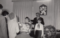 Wedding of Jaroslava Svobodová, Týn nad Vltavou, 1967