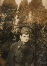 Václav Malát at the army, mid-1960s