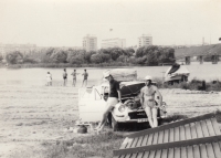 Dušan (right) swimming in Russia, summer of 1972