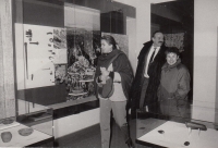 Spanish princess Cristina de Borbón y de Grecia, Jan Vondrouš and Eva Fučíková (from right), Český Krumlov, 1991/1992