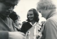 Olga Fikotová Connolly at the pre-Olympic Games in Tokyo 1963, Photo by Věra Horáková