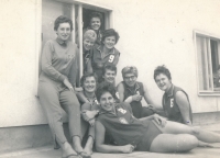 Věra Hrabáková (first from the right) at the pre-Olympic Games in Tokyo, 1963