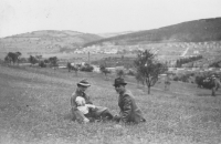 With his parents over Zlín, October 1939