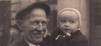 With grandfather Václav Beránek