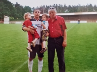 Milan Kynos with son-in-law and grandchildren in 2008