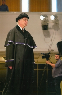 Jiří Chvojka, at the graduation ceremony at the University of South Bohemia, 2016