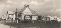 The Šád family villa in Jaroměř, opposite the grammar school building in the early 1960s, where Jan Tomsa lived as a child with his parents, together with his grandmother and uncle's family