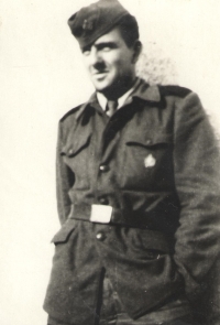 Father Josef Tomsa during his compulsory military service with the Auxiliary Technical Battalions