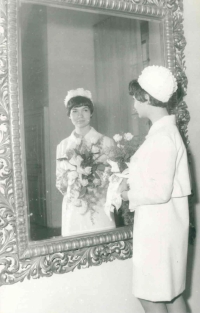 Marta Rožnovská, first wedding