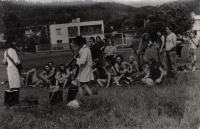 Football match between Plzeň punks and Mariánské Lázně longhairs, 13 August 1988