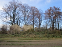 Remains of the masonry of one of the houses in Annín in 2013