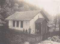 Czech school in the guard house, founded by the witness's father, 1927