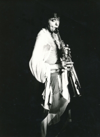 Zdenka Kratochvílová in the play Dressing Room on the Beach, 1981