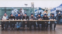 Vladimír Nadrchal and his teammates from the legendary era of Red Star Brno. From the left: Zdeněk Kepák, Vladimír Nadrchal, Josef Černý, Ivo Winkler, Karel Skopal, Jaromír Meixner, František Mašlán and Ladislav Kříž. The image is from the second decade of the 21st century