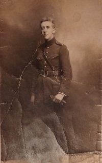 Štěpán Hovorka as a young soldier, 1920s