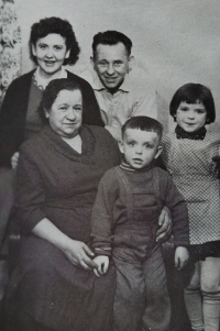 Ladislav Vízek (second from right) with his parents, grandmother and sister in the late 1950s