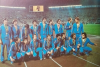 Ladislav Vízek (bottom right) as a member of the team that won the football tournament at the 1980 Moscow Olympics