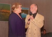 Antonín Vojtek with Hana Ulrychová at the christening of a calendar