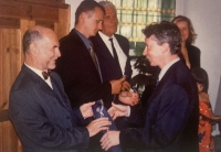 Antonín Vojtek (left) meeting with Prince Michael Alexander Stewart of Scotland