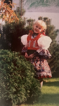 Daughter Julie in the costume of Kyjov