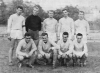 Witness in goalkeeper's black jersey, Dukla Chomutov 1965