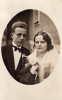 Wedding photographs of Josef Roubíček's parents, Mnichovice 1932