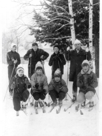 After a race in Starý Smokovec, third from left in bottom row, 1967