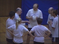 With Consul Petr Gandalovič during a volleyball match at the New York Sokol gym