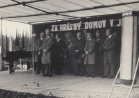 Josef Smrkový visit to Rýmařov in 1968