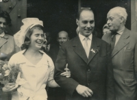 Helena and Eduard Grégrs' wedding photo, 6 September 1962