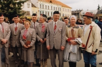 Julius Kodrík in Sokol costume during the celebration of the 150th anniversary of TGM's birthday in Hodonín in 2021