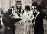 Petr Veselý's wedding, 1988