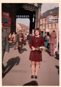 Milena Markusová's graduation in the Municipal House in Prague, 1973