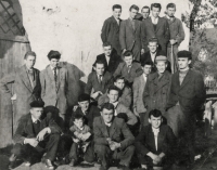 Youth from Lodenice, most of them local hockey players, ca. mid 1950s