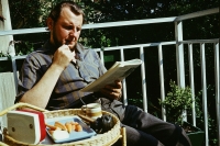 Alois Volkman on the terrace, 1960s