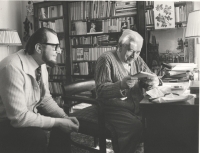 Alois Volkman with Jaroslav Seifert, 1984/85