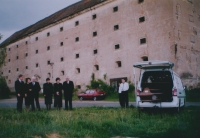 Pohřeb tatínka Josefa Hornického, rok 1988