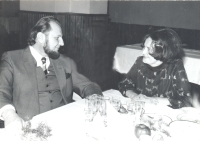 Alois Volkman s manželkou, 80. léta