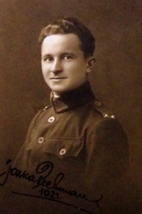 Jaroslav Pechman v uniformě československé armády, 1921