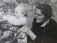 Olga Dvořáková with her grandmother