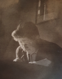 Grandfather Emil Švrčina, a teacher, in the 1950s in Chrudim