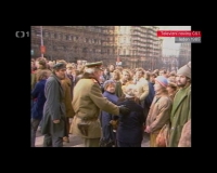 On the right Petr and Věra Náhlík during the Palach Week on Wenceslas Square, 15 January 1989