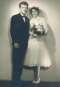 Wedding photograph of Zdeněk Cvrk, 1958