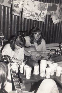 On the evening jam during Porta, 1987