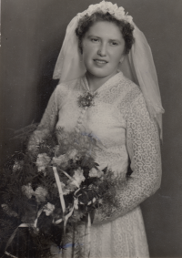 Wife Marie, wedding in 1958