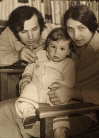 Ivan Krutina with his wife and their son